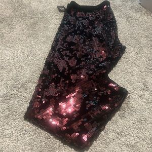 Burgundy sequins joggers